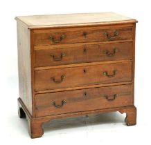 George III mahogany chest of four long drawers
