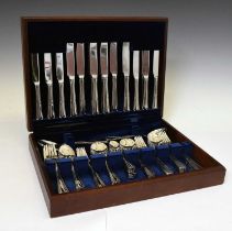 Cased eight person canteen of Dubarry pattern cutlery