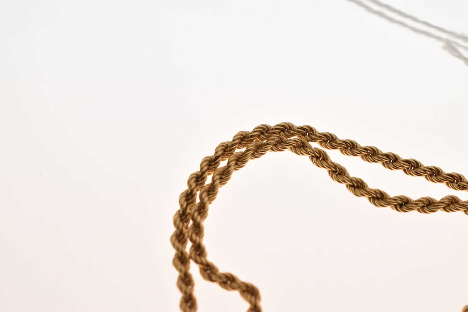 18ct gold rope link necklace - Image 3 of 5