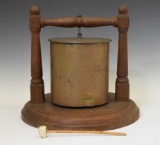 Early 20th century cylindrical table-top dinner gong