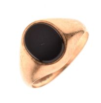 9ct gold black onyx signet ring
