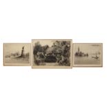 W.H. Sweet - Two engravings of continental scenes, after John Shapland