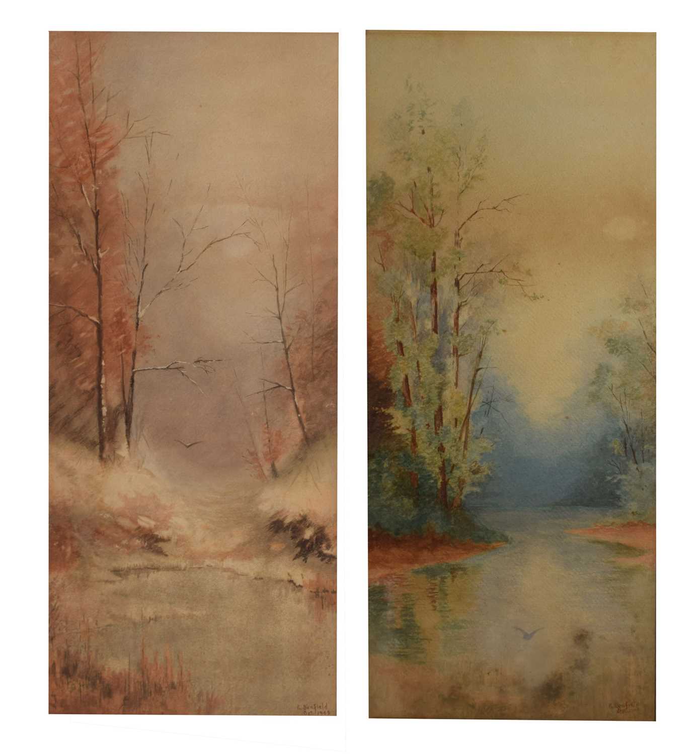 E. Benfield (early 20th century) - Pair of watercolour landscapes