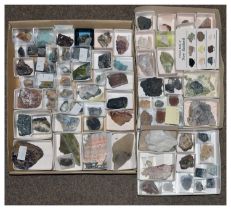 Approximately seventy geology specimens of rocks, crystals, etc