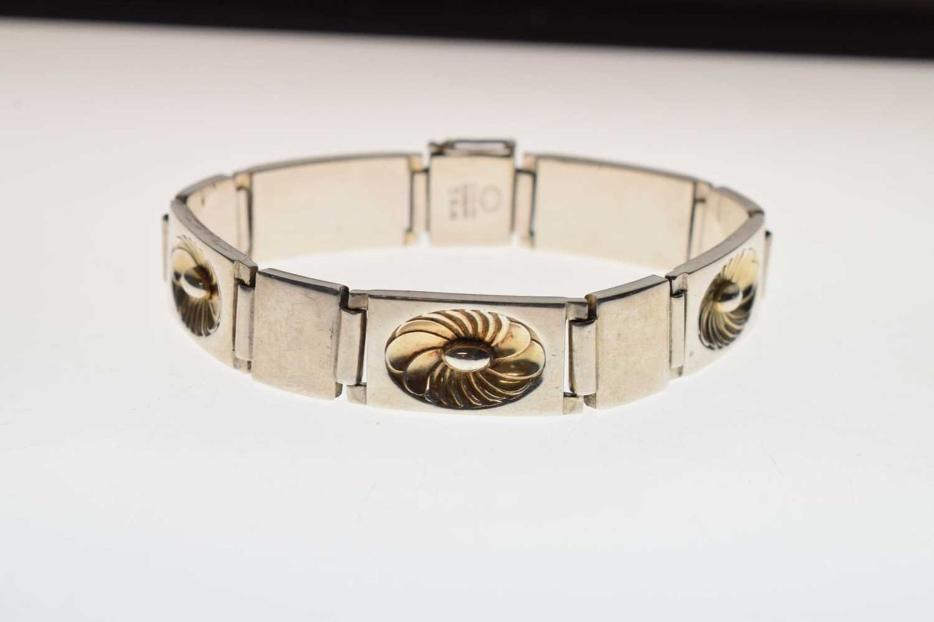 Georg Jensen silver parcel gilt bracelet, No.56A - Image 11 of 11