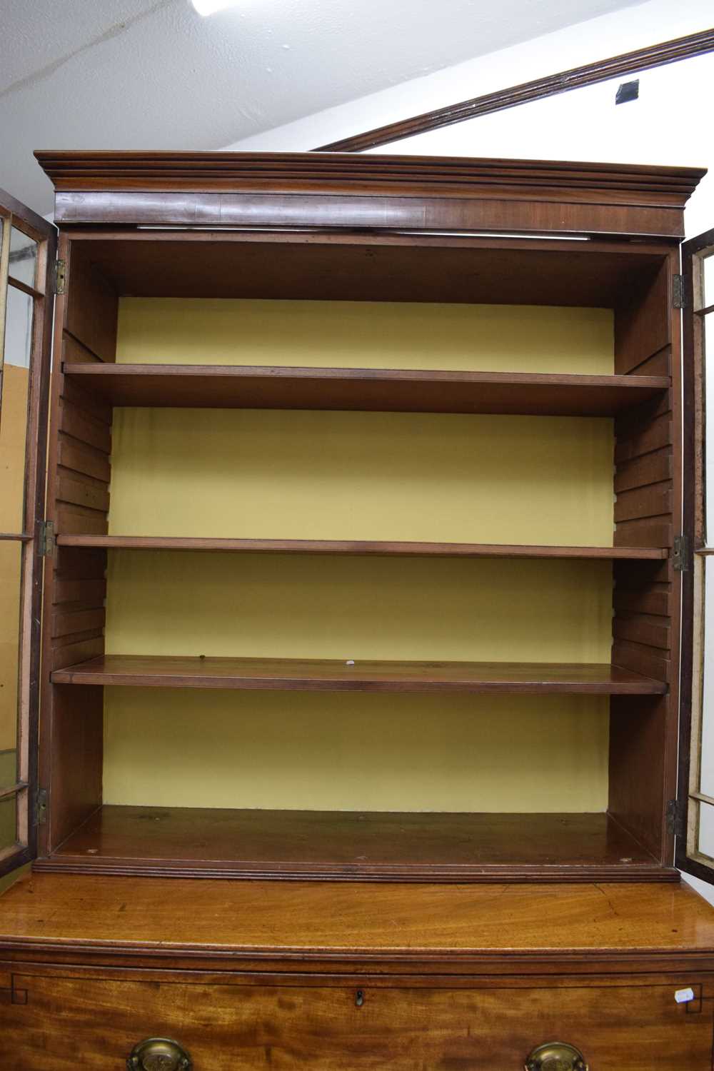 Late George III mahogany secretaire bookcase - Image 4 of 31