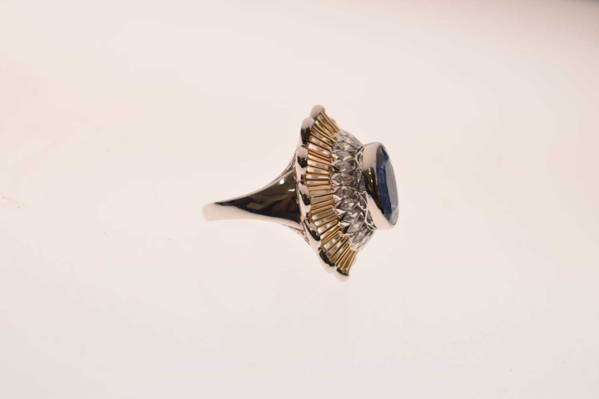 Sapphire and diamond cluster dress ring - Image 5 of 10