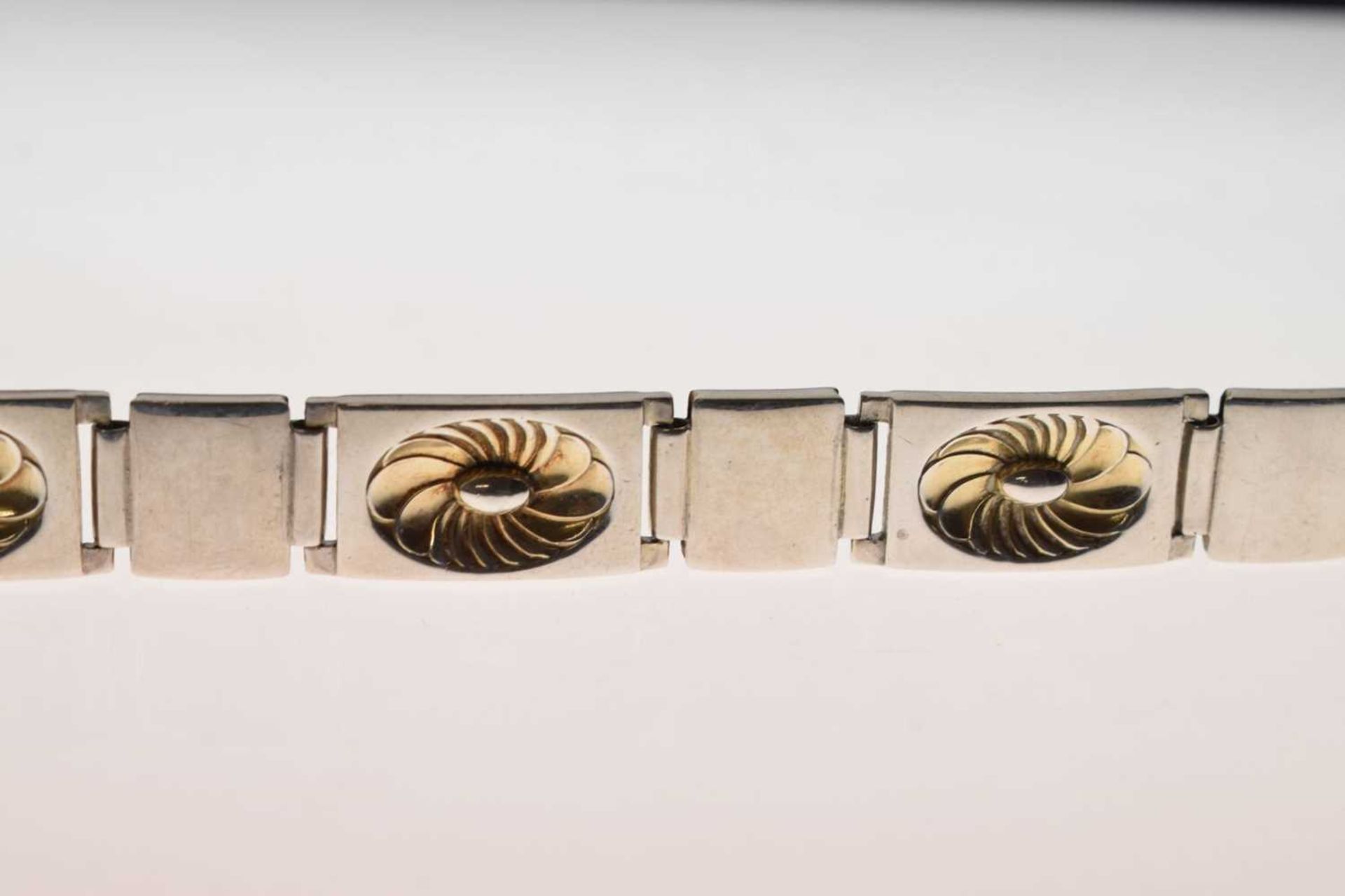 Georg Jensen silver parcel gilt bracelet, No.56A - Image 3 of 11