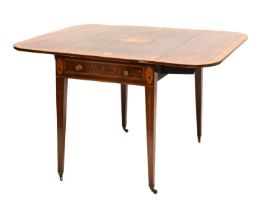 Early 19th century inlaid mahogany Pembroke table
