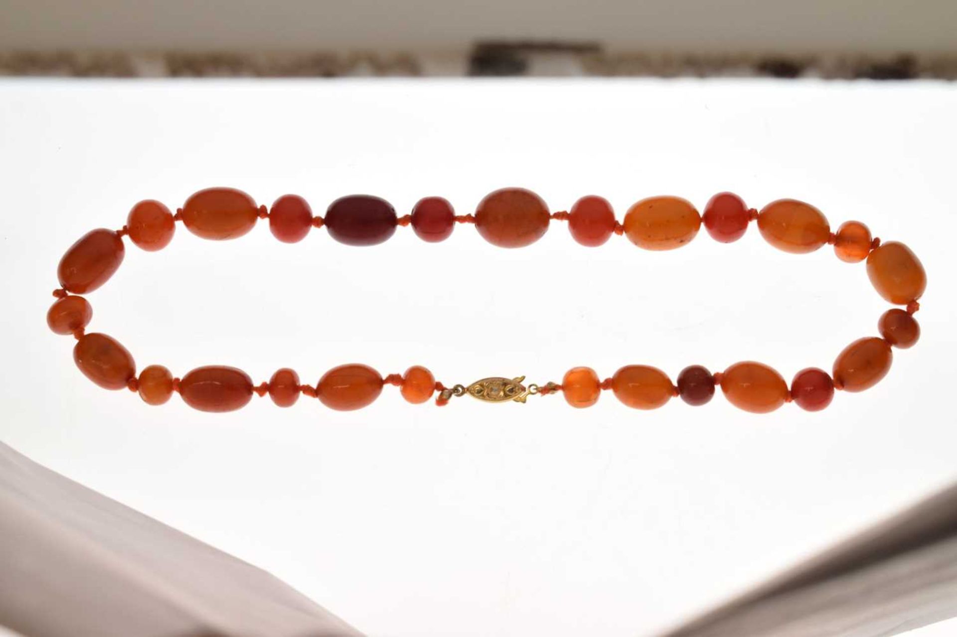 'Butterscotch amber' coloured bead necklace - Image 12 of 12