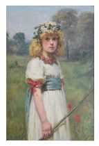 Early 20th century English School - Oil on canvas - Three-quarter length portrait