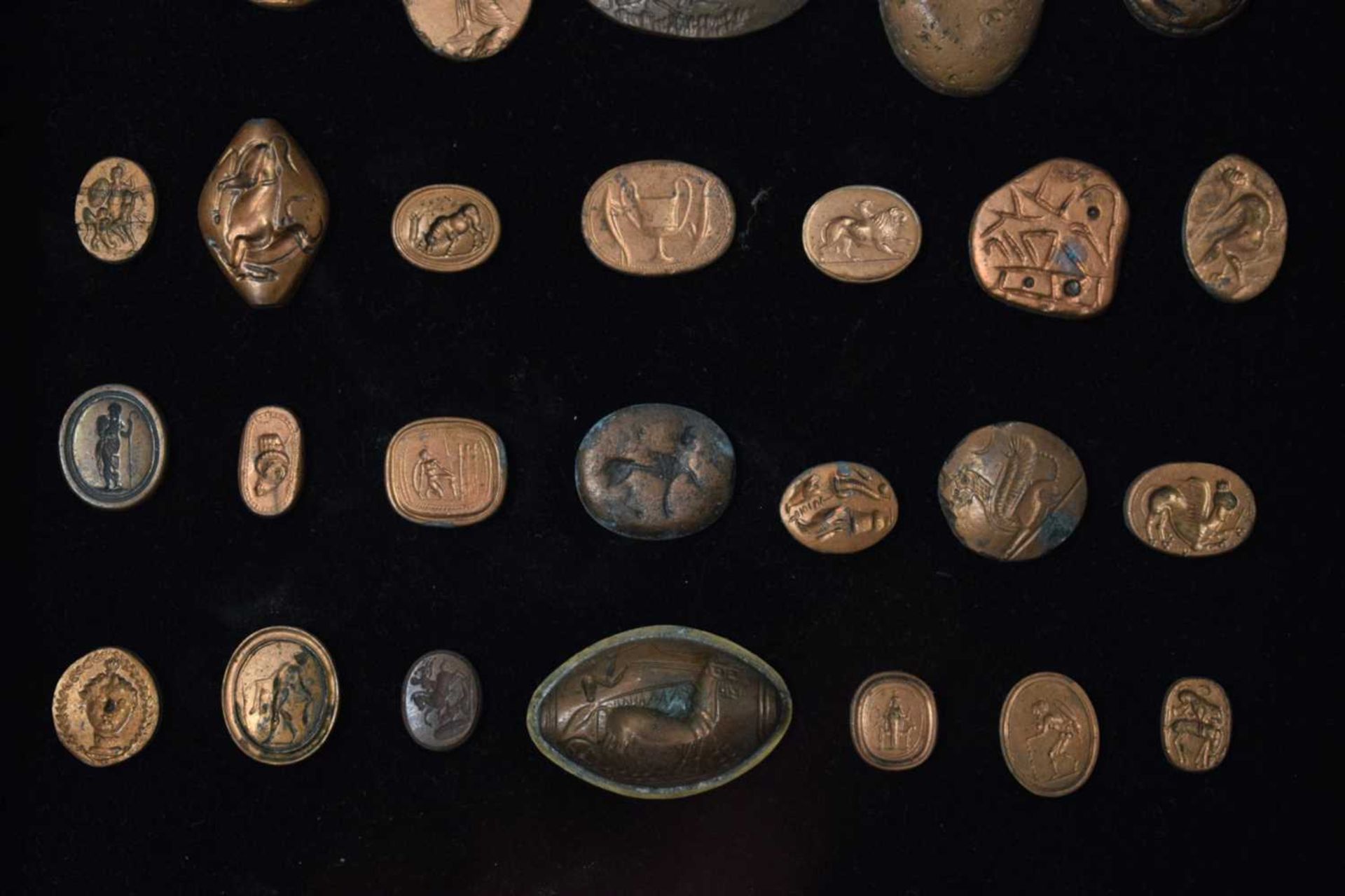 Collection of approximately seventy Grand Tour style cast metal intaglios - Image 5 of 9