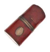 Rare George III travelling inkwell and penner etui, circa 1790