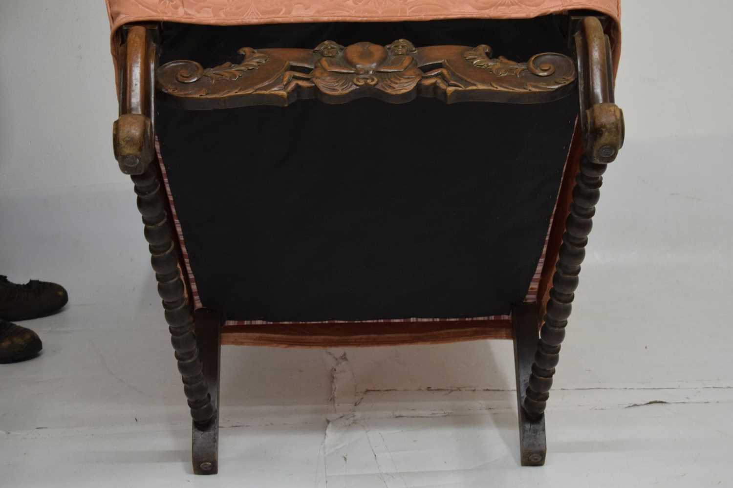French carved walnut armchair, 18th century taste - Image 14 of 15