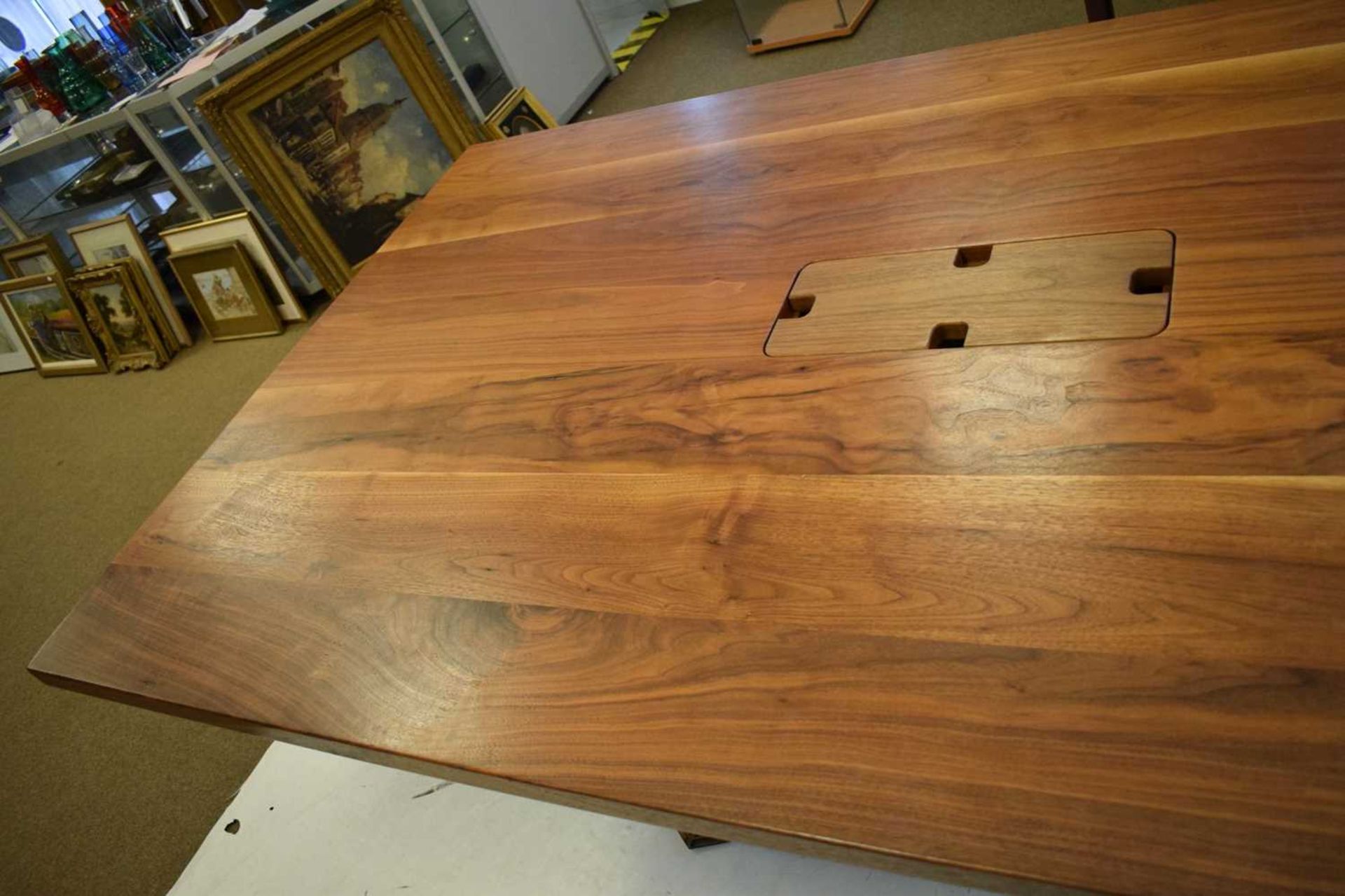 Steel Vintage 'Brunel' bespoke steel and American black walnut boardroom table - Image 17 of 19