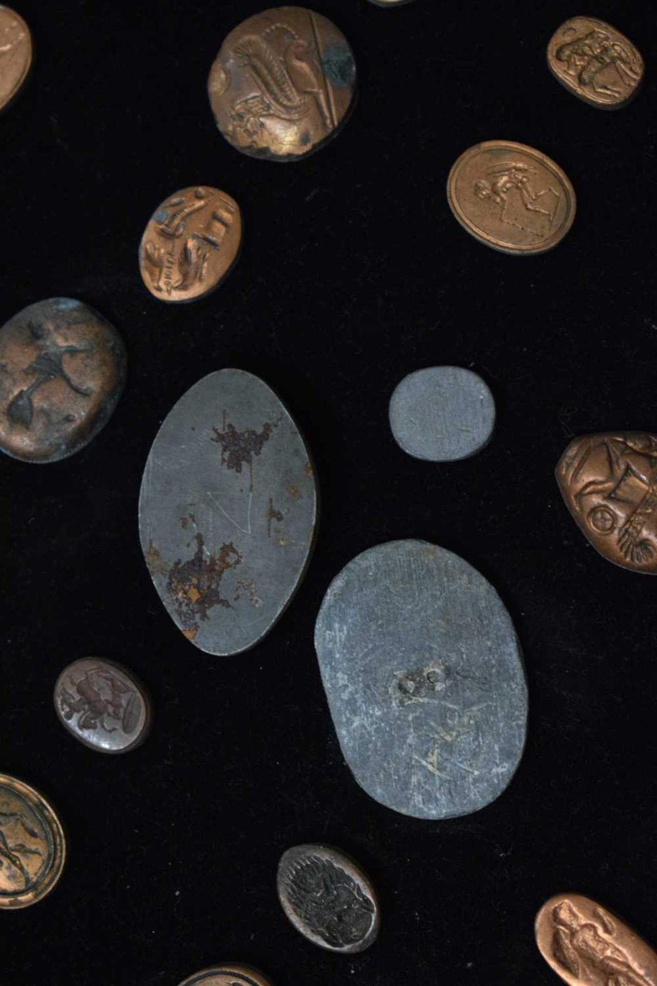 Collection of approximately seventy Grand Tour style cast metal intaglios - Image 8 of 9