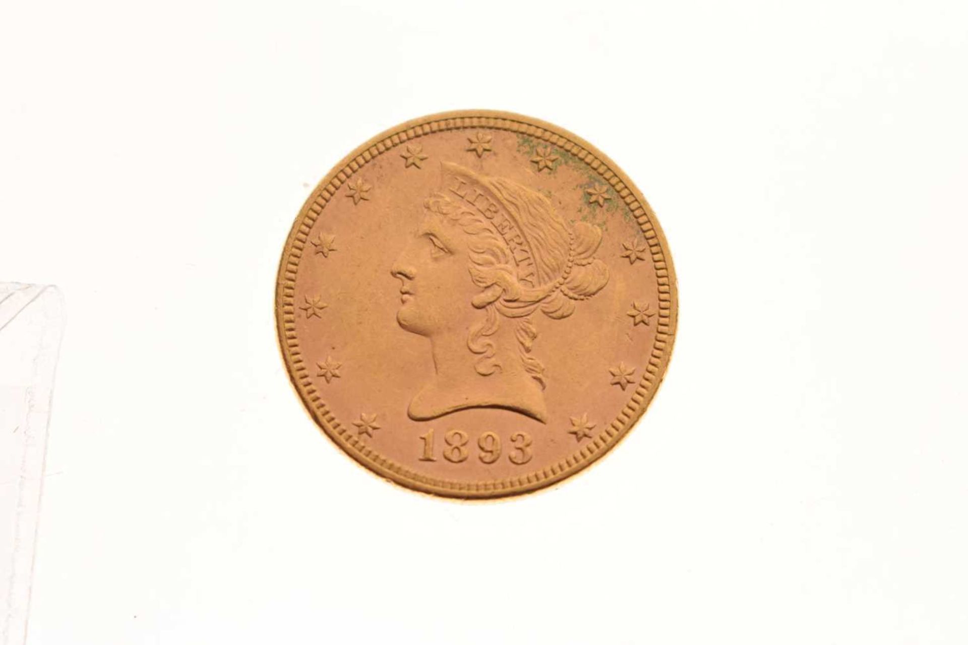 USA ten dollar gold coin, liberty head, 1893 - Image 5 of 5