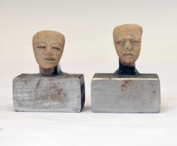 Antiquities - Two small terracotta votive masks, Teotihuacan