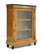 Late 19th century walnut marquetry inlaid side cabinet