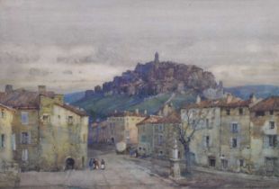 Albert Moulton Foweraker (1873-1942) - Watercolour - Spanish Hill Town