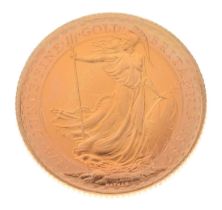 Elizabeth II quarter ounce fine gold Britannia (£25 coin), 1987