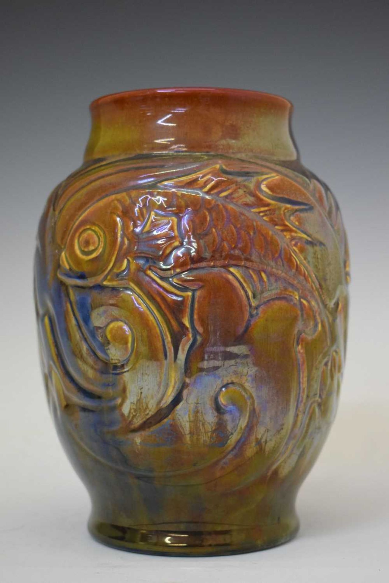 Richard Joyce - Pilkington's Royal Lancastrian - Fish vase - Image 2 of 9