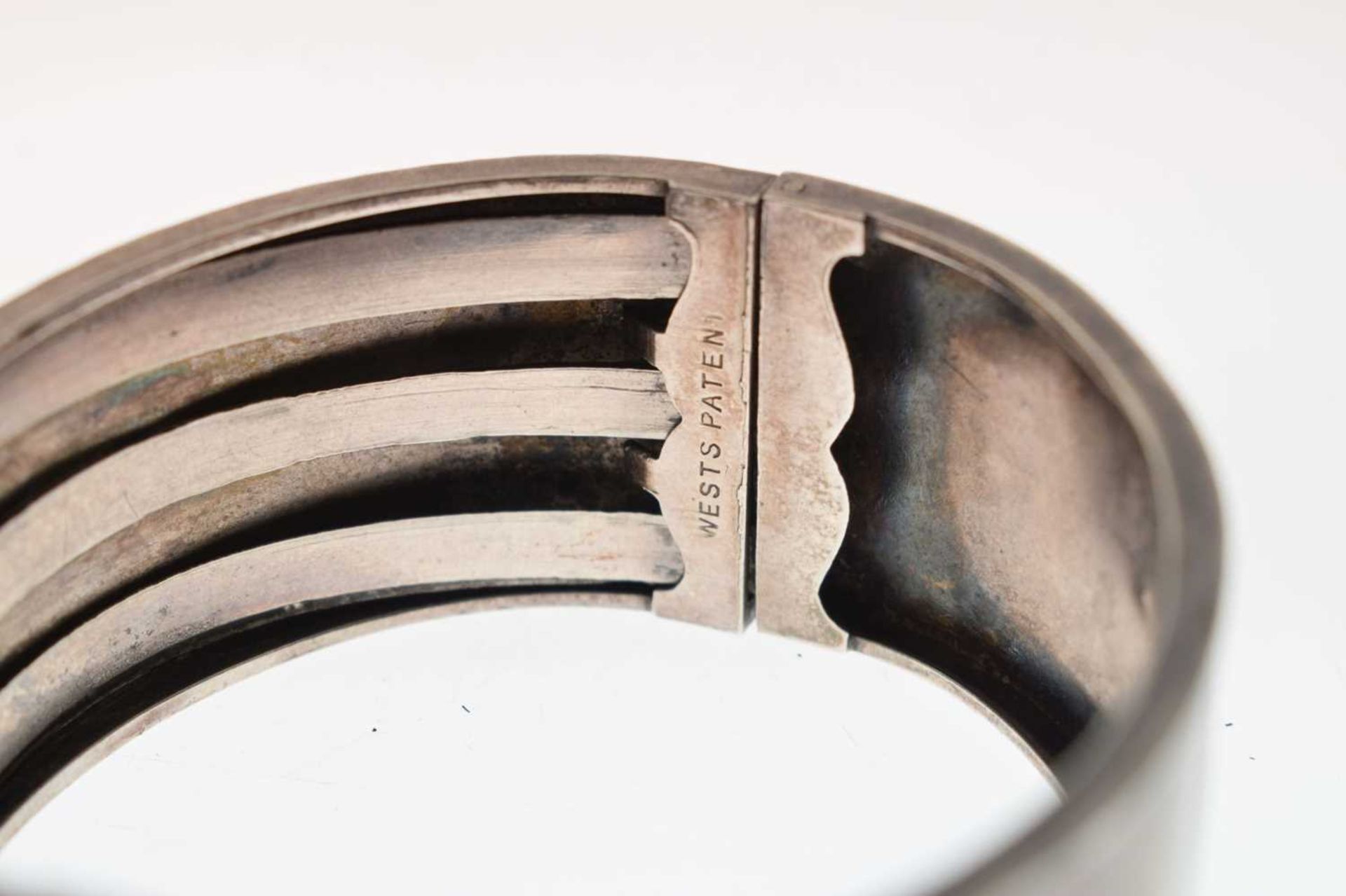 Late Victorian West's Patent silver cuff bangle - Image 7 of 10