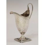 George III silver helmet cream jug