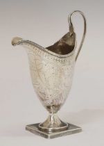 George III silver helmet cream jug