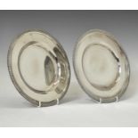 Pair of Victorian silver circular lunch plates, sponsor's marks of John Hunt & Robert Roskell