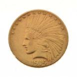 USA ten dollar gold coin, Native American head, 1914