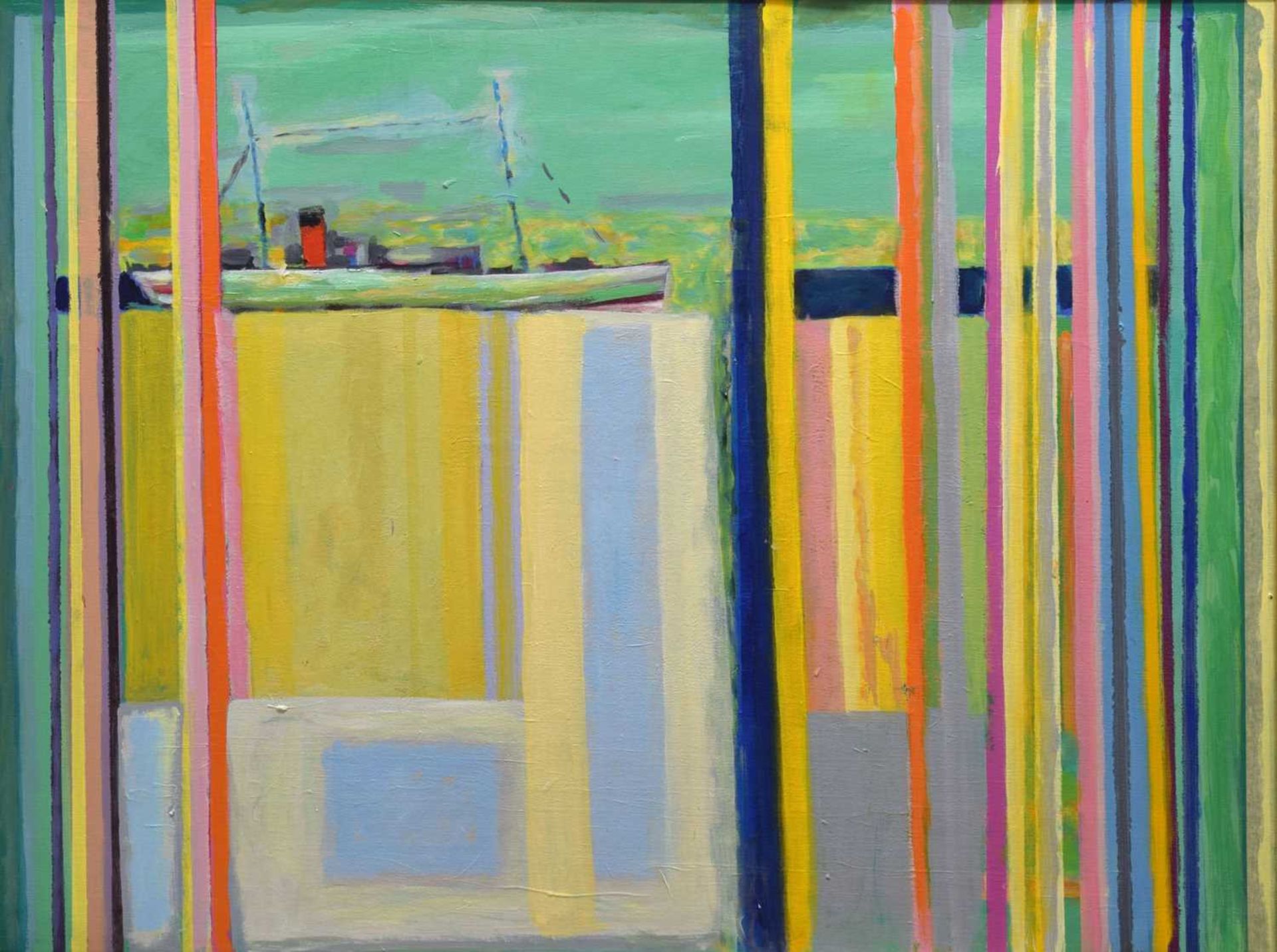 Hamish MacEwan (1919-2011) - Oil on canvas - 'Harbour Vista'