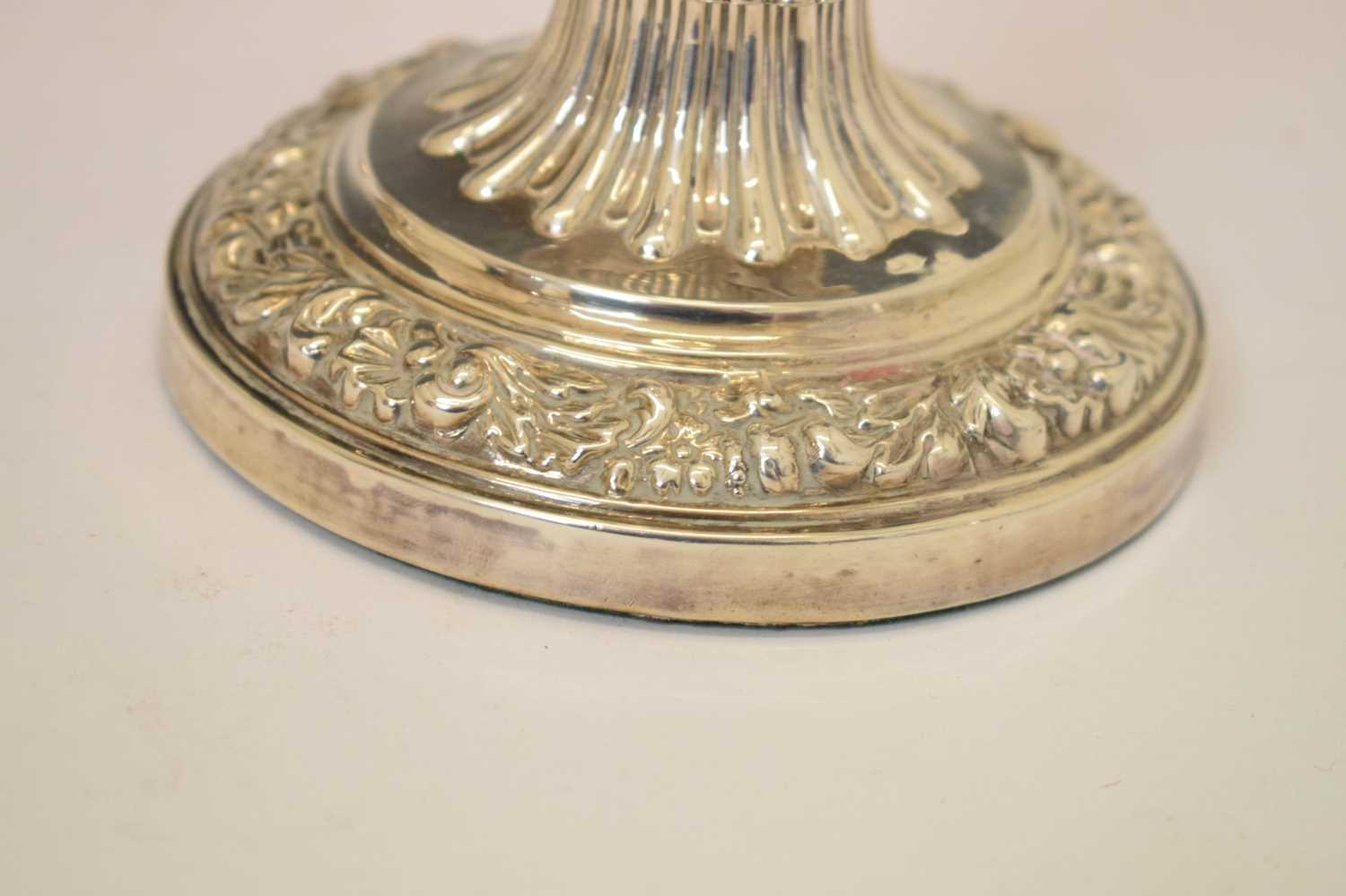 Pair of Victorian silver candlesticks - Image 5 of 15