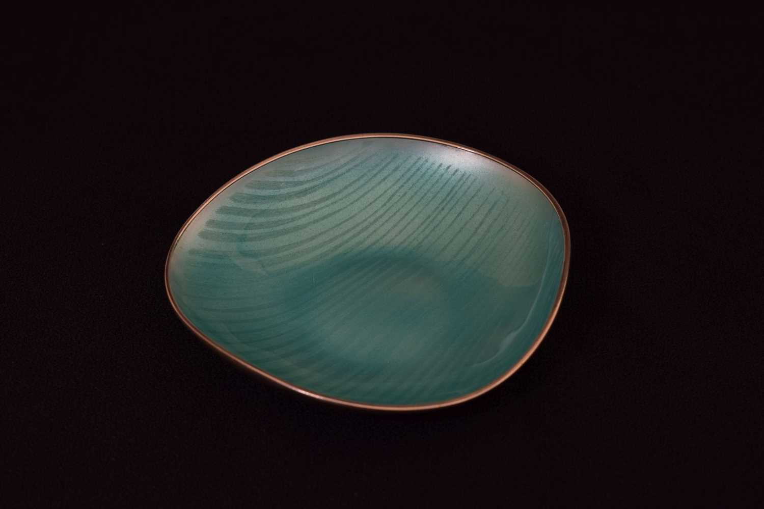 Anton Michelsen - Danish white metal and green enamel dish - Image 14 of 14