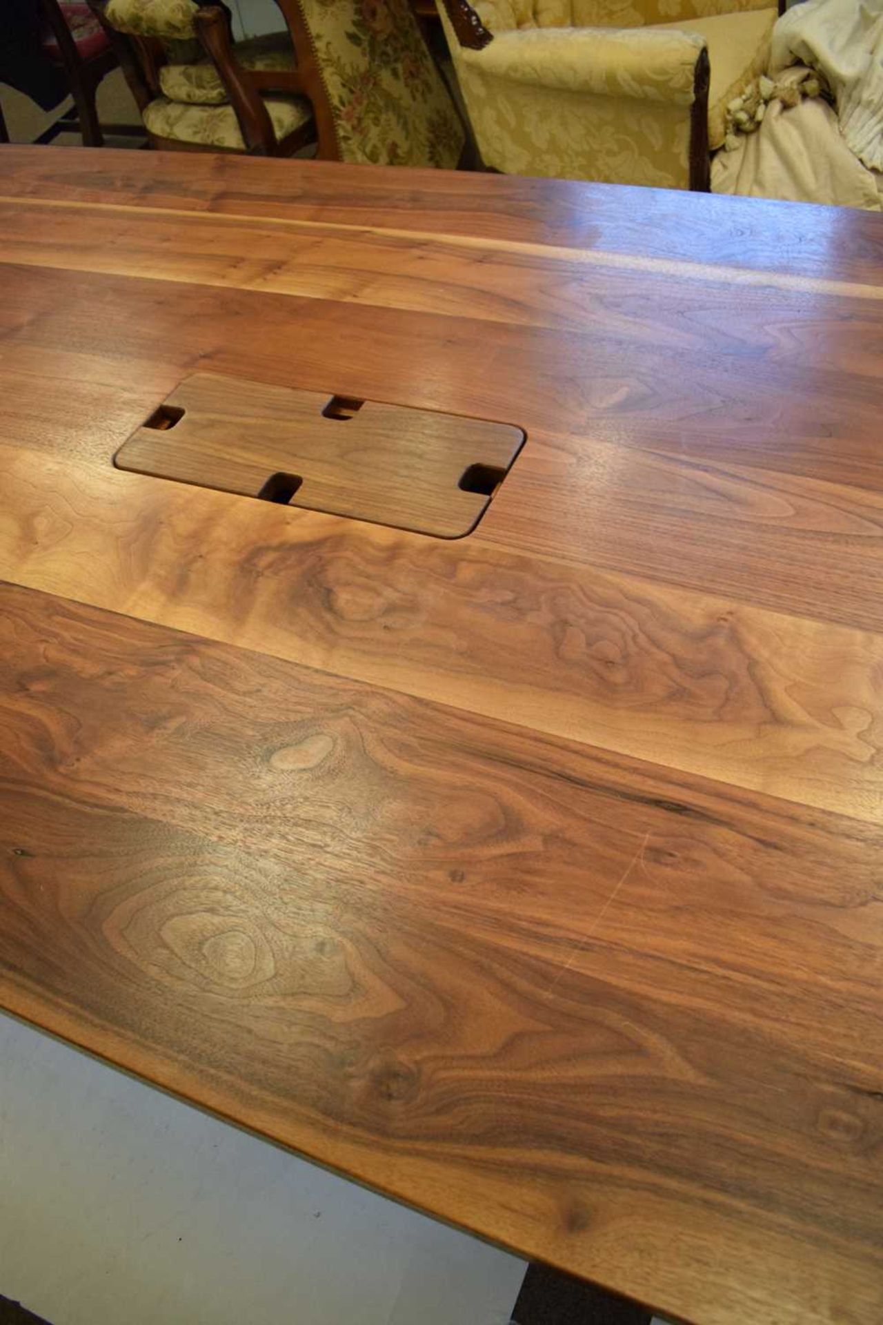 Steel Vintage 'Brunel' bespoke steel and American black walnut boardroom table - Image 13 of 19