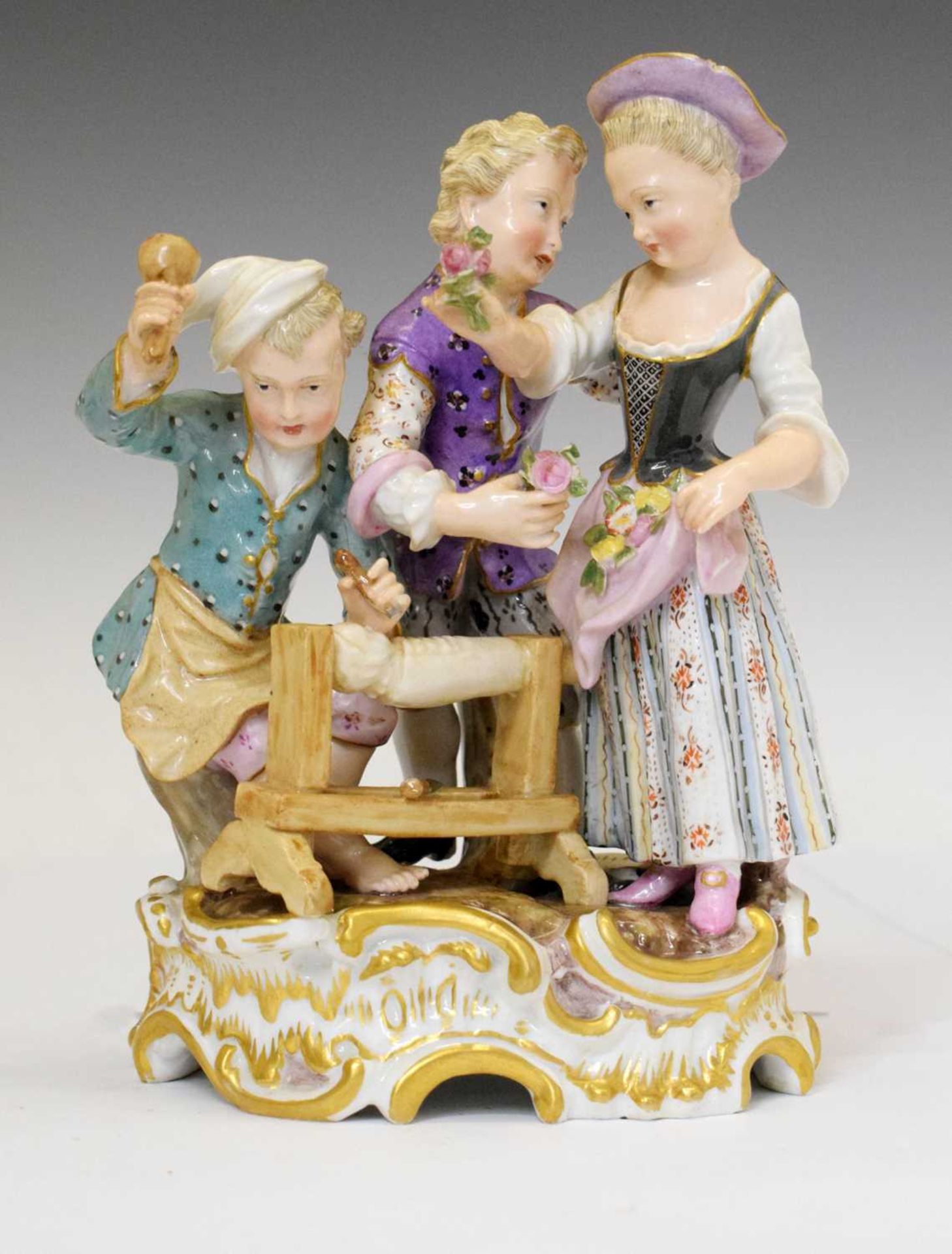 Meissen porcelain figural group