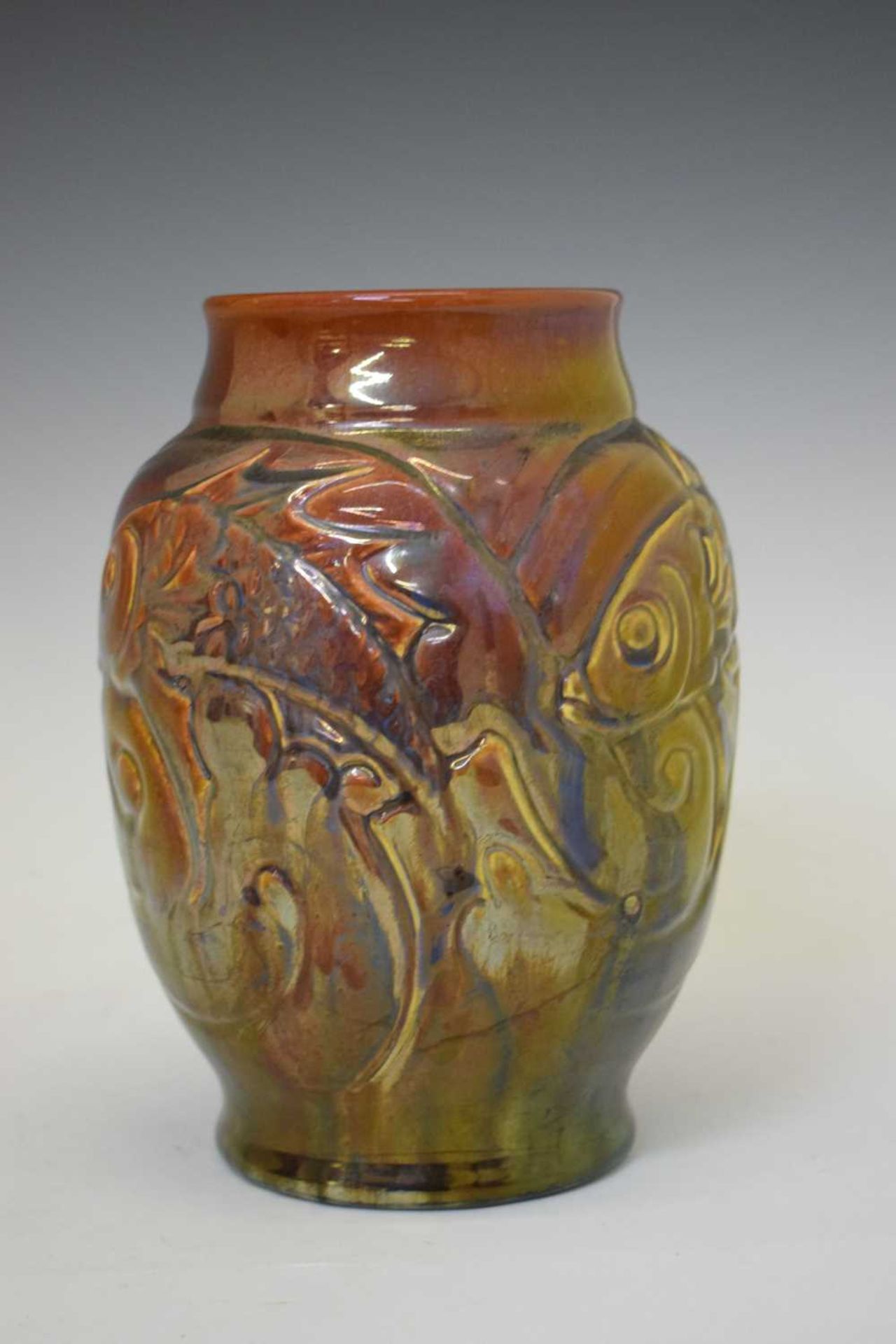 Richard Joyce - Pilkington's Royal Lancastrian - Fish vase - Image 4 of 9