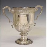 Late Victorian silver pedestal cup