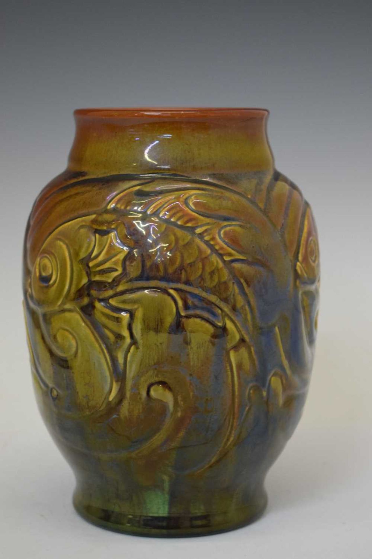 Richard Joyce - Pilkington's Royal Lancastrian - Fish vase - Image 5 of 9