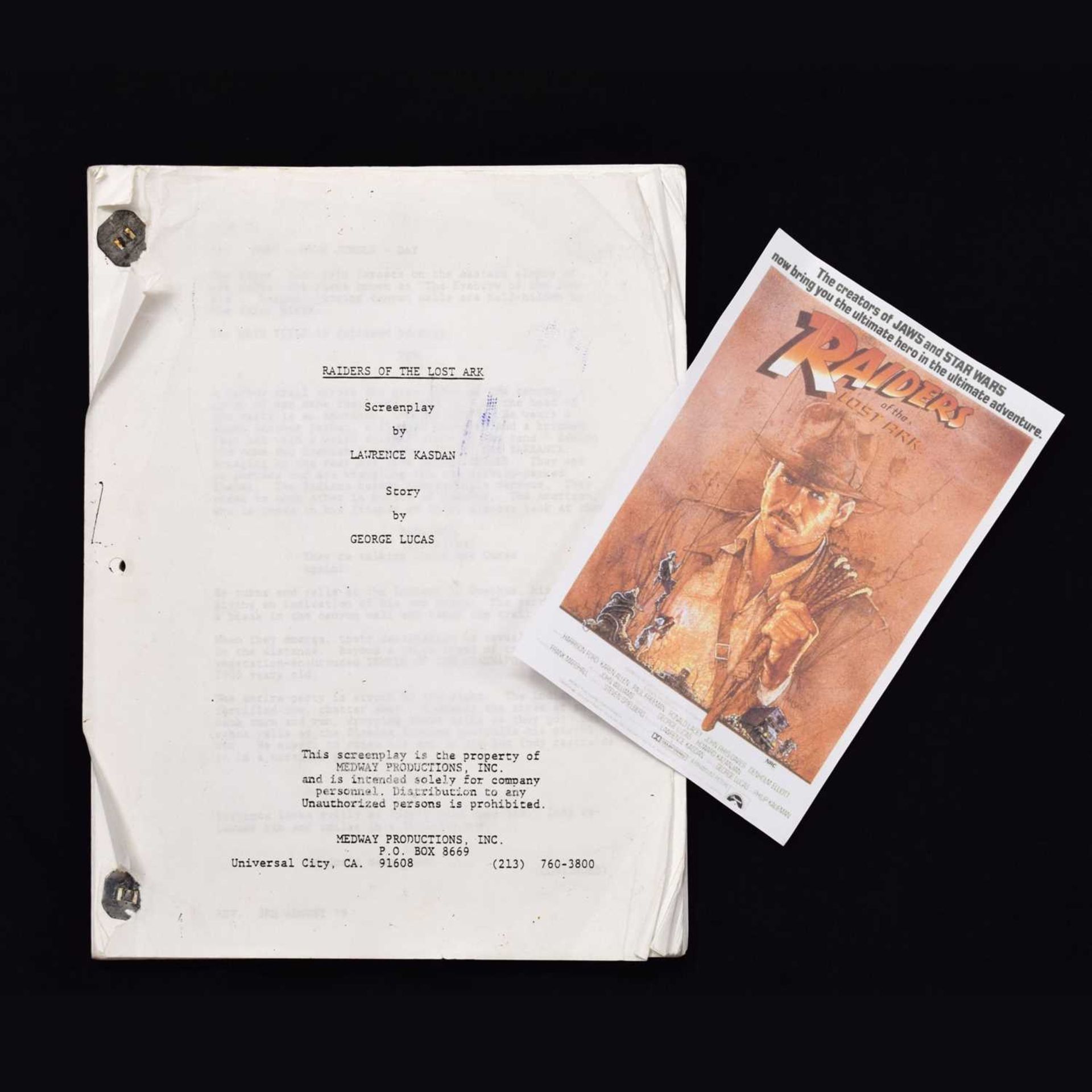 Raiders of the Lost Ark (1981) draft screenplay film script - third revised edition