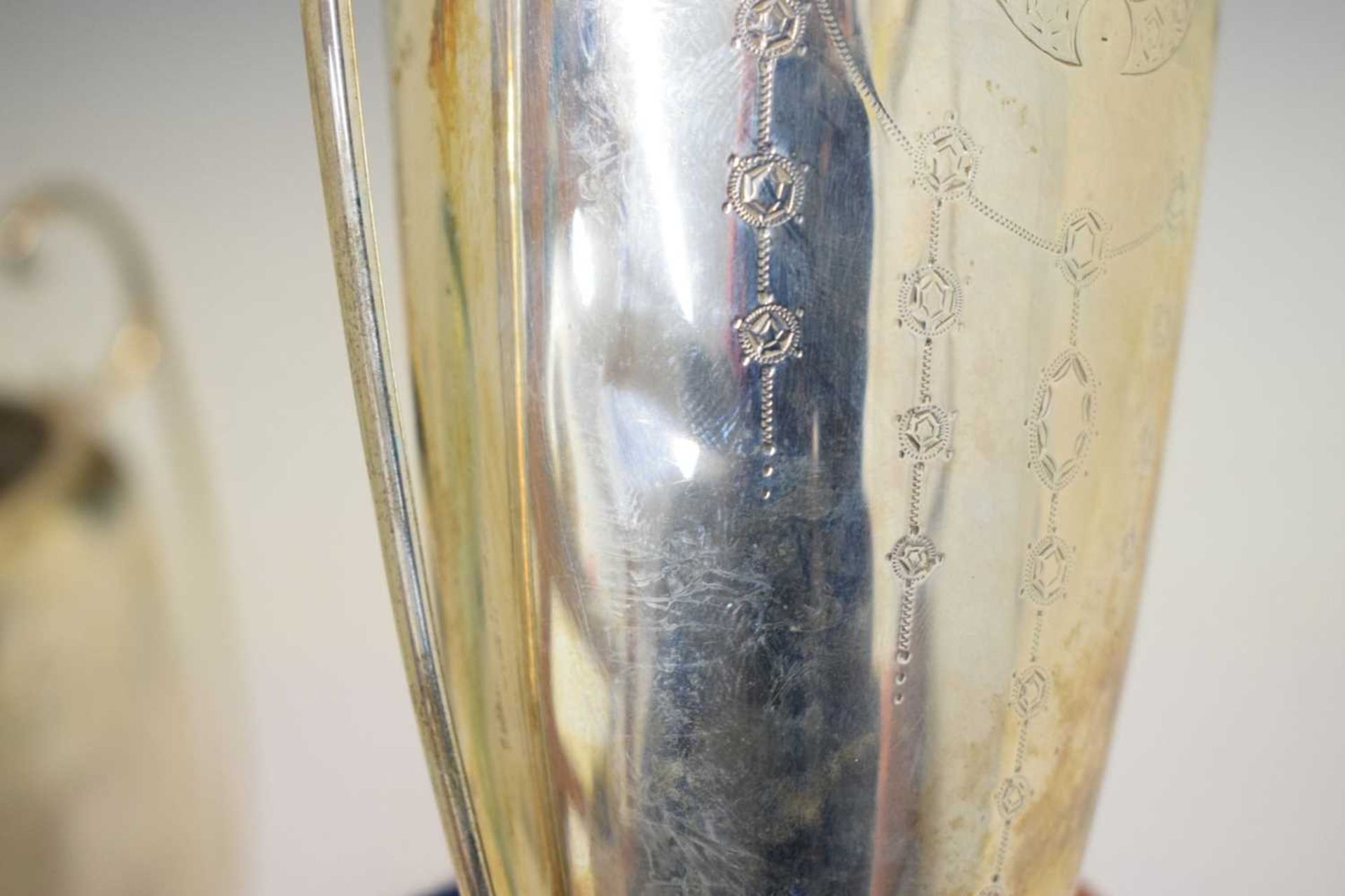 Pair of George V silver twin-handled vases - Image 12 of 14