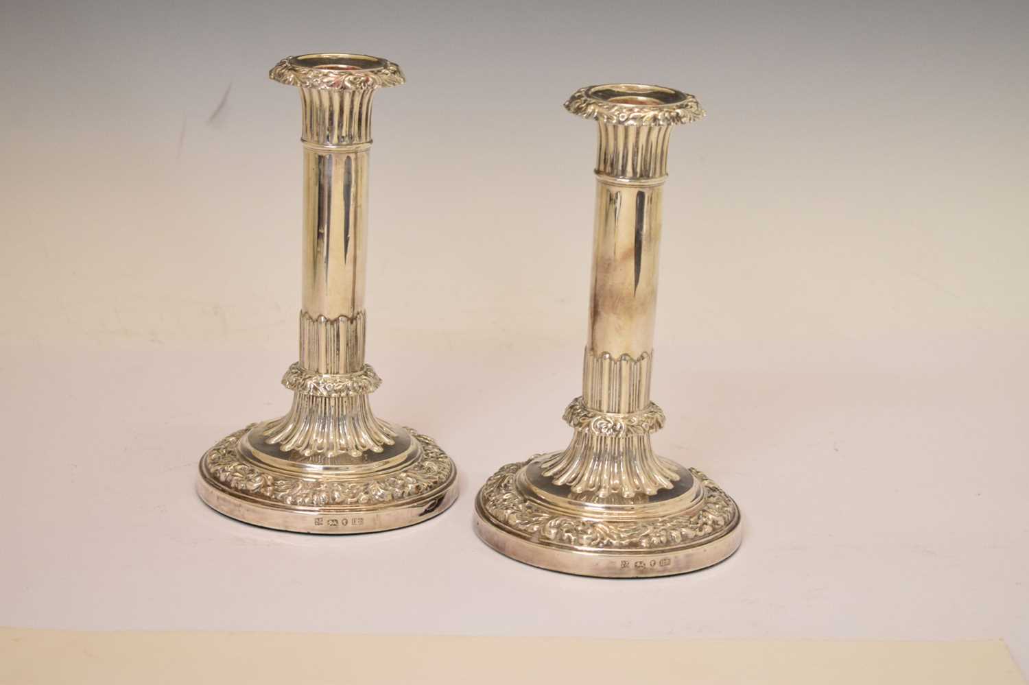 Pair of Victorian silver candlesticks - Image 15 of 15