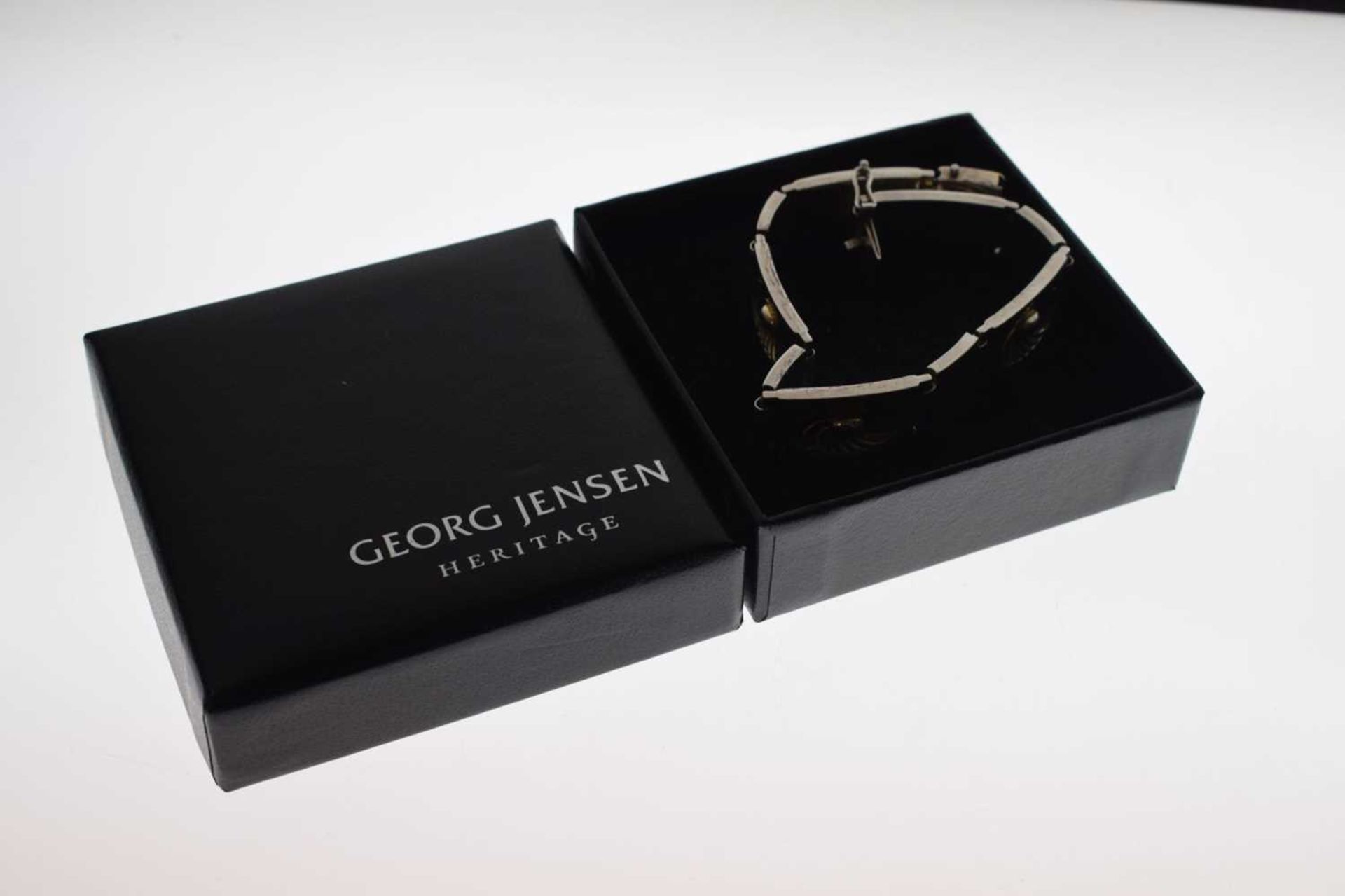 Georg Jensen silver parcel gilt bracelet, No.56A - Image 10 of 11