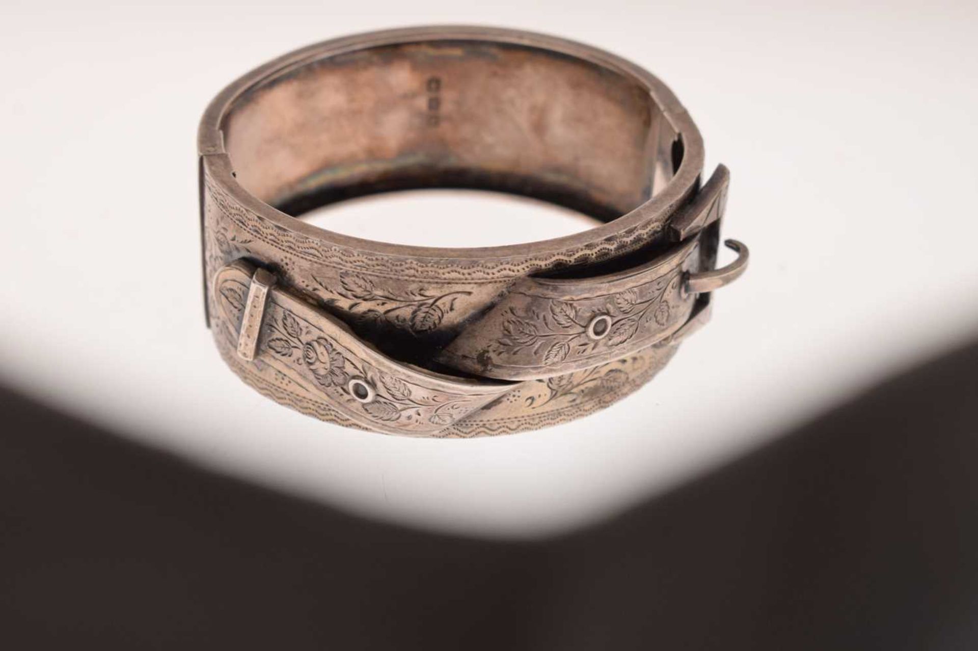Late Victorian West's Patent silver cuff bangle - Image 10 of 10