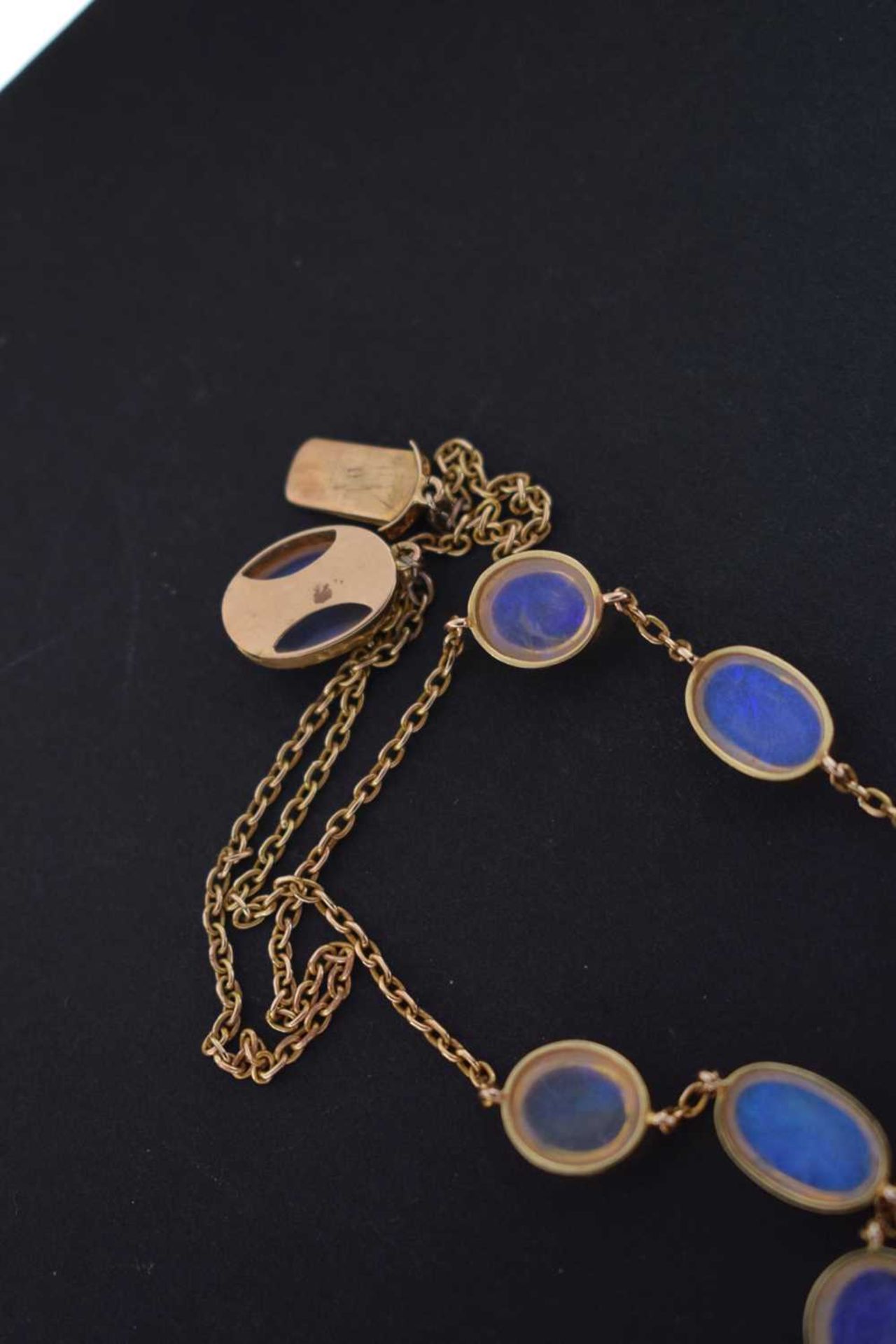 Opal and sapphire pendant necklace in the Arts and Crafts manner - Image 10 of 12