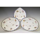 Three Nantgarw porcelain plates