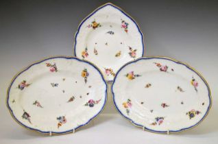 Three Nantgarw porcelain plates