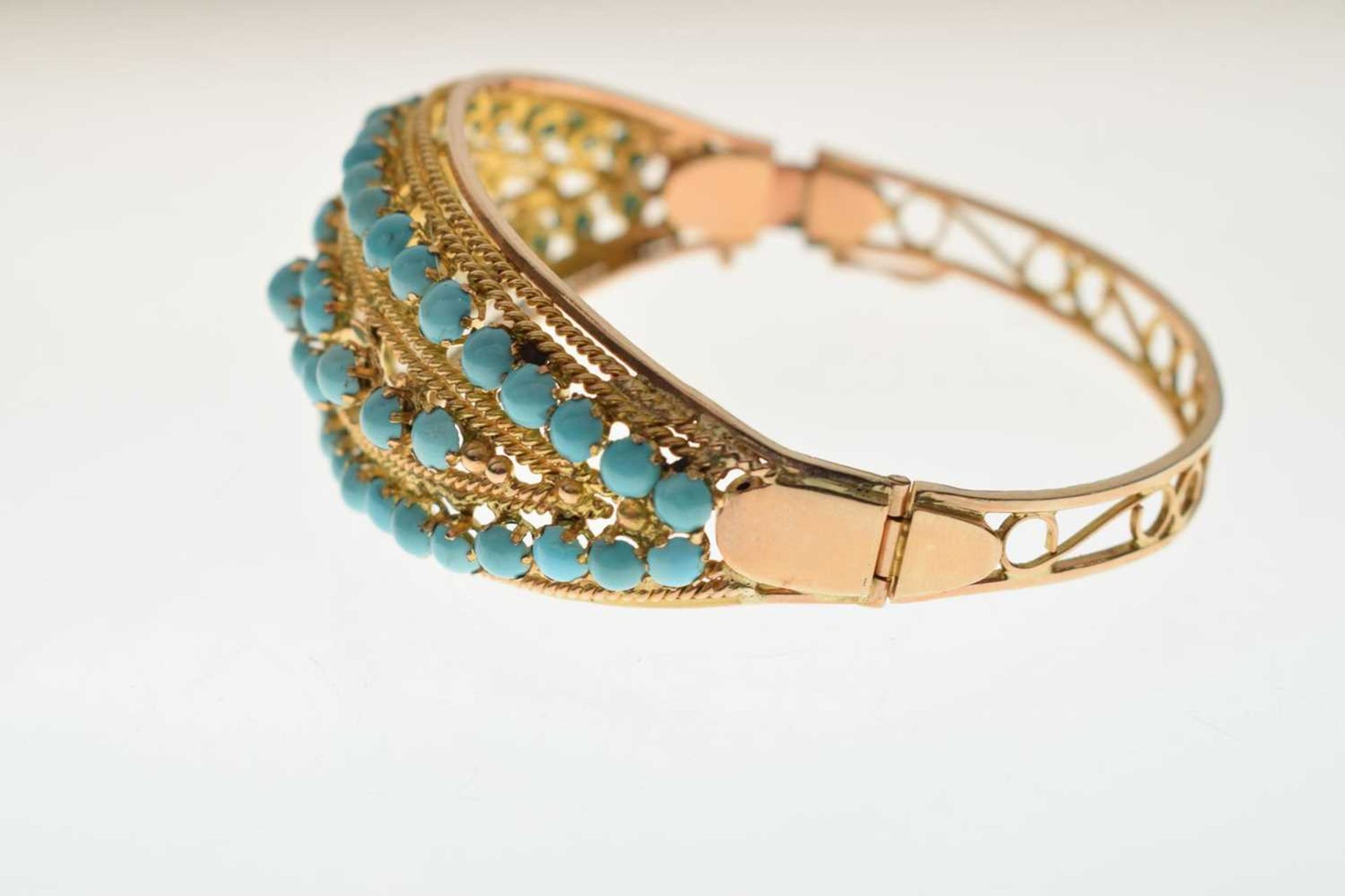 Turquoise hinged bangle - Image 9 of 11