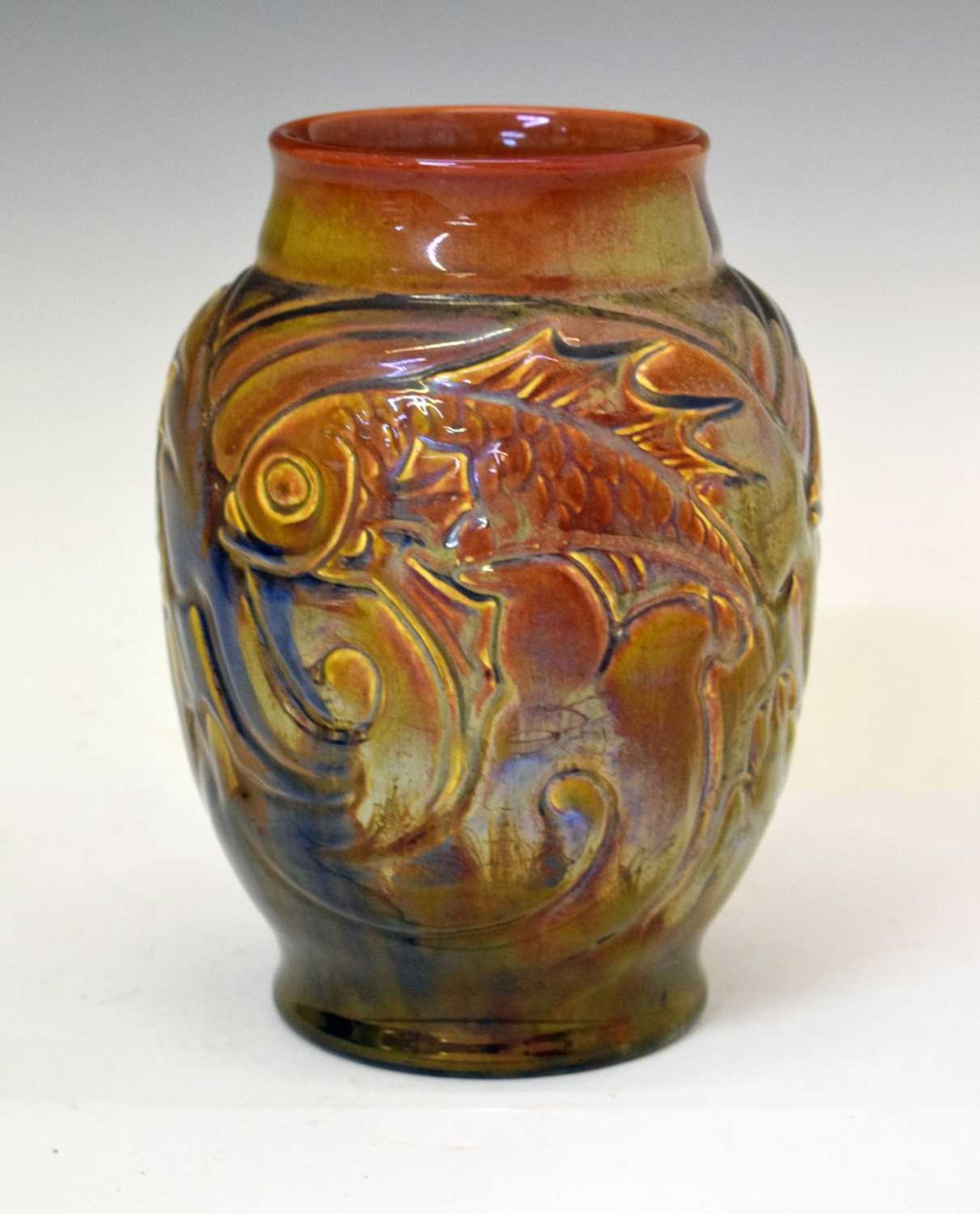 Richard Joyce - Pilkington's Royal Lancastrian - Fish vase