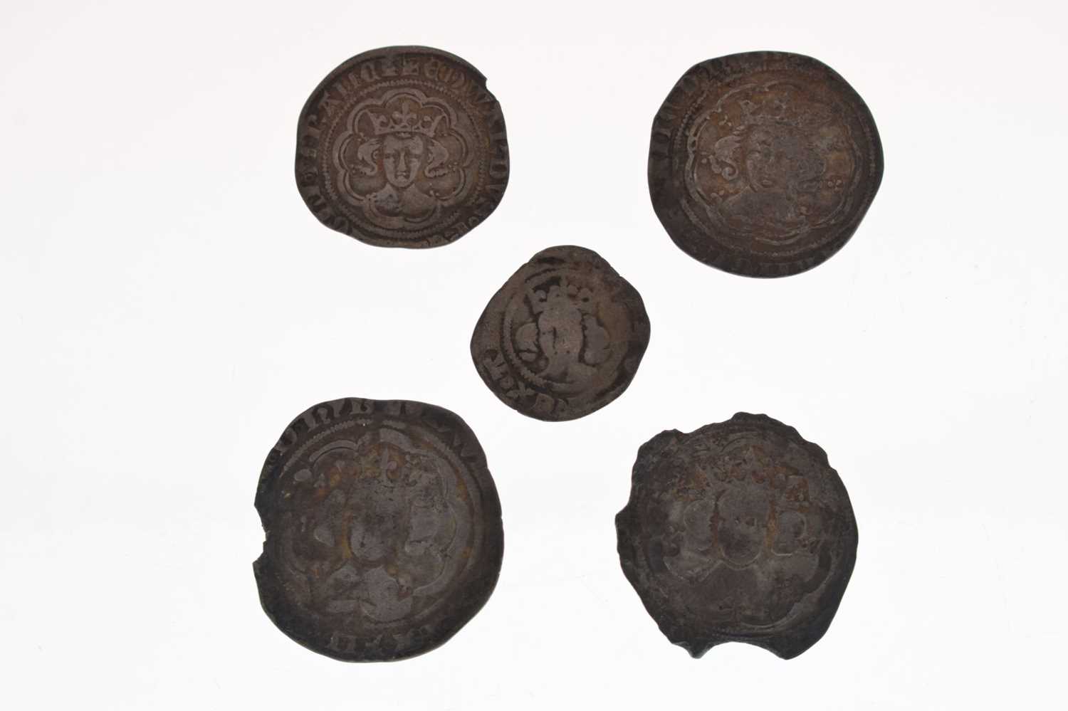 Five Edward III (1327-77) hammered coins - Image 6 of 6
